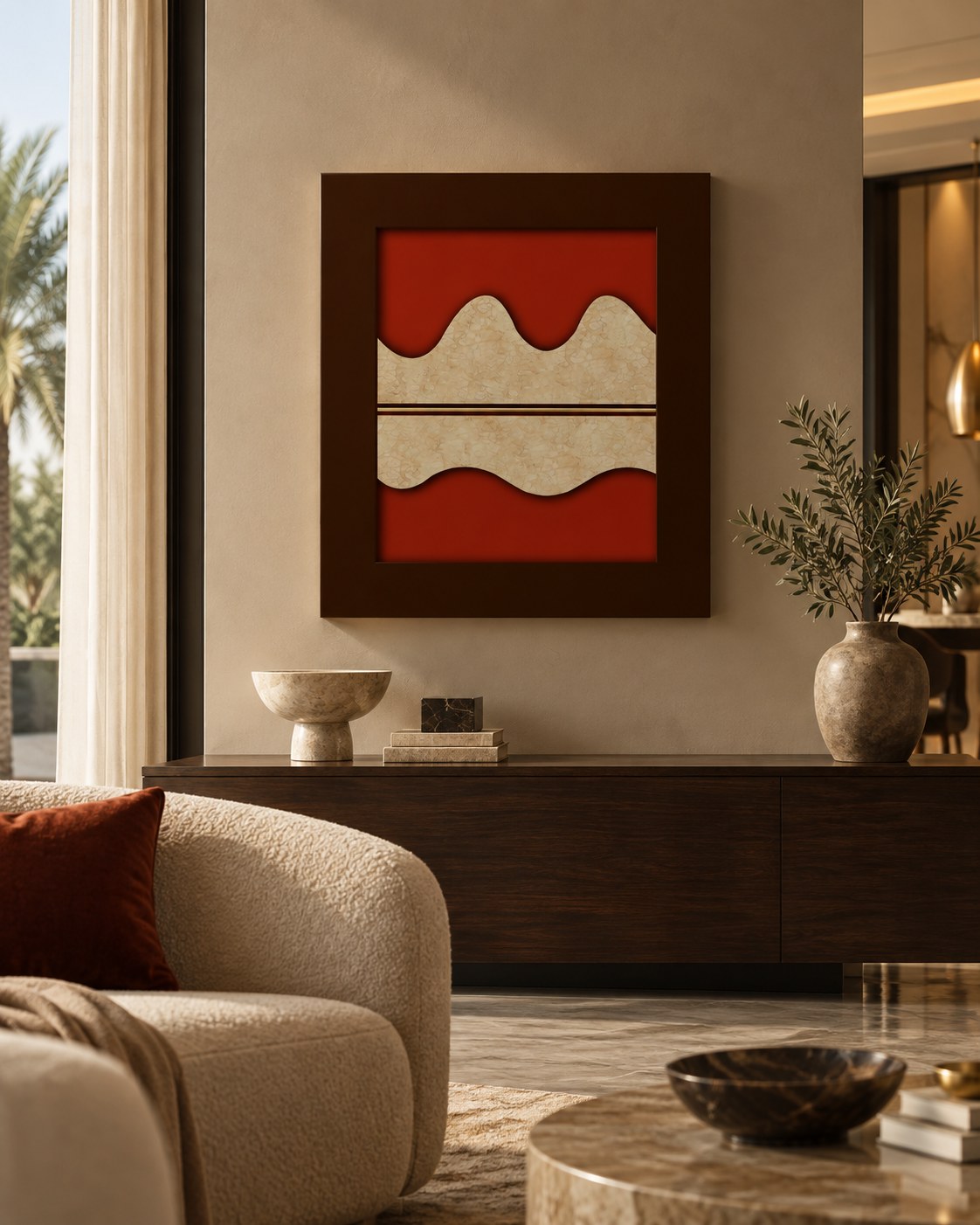 Composition 2 by Mohammed Arrhioui, shown in an interior