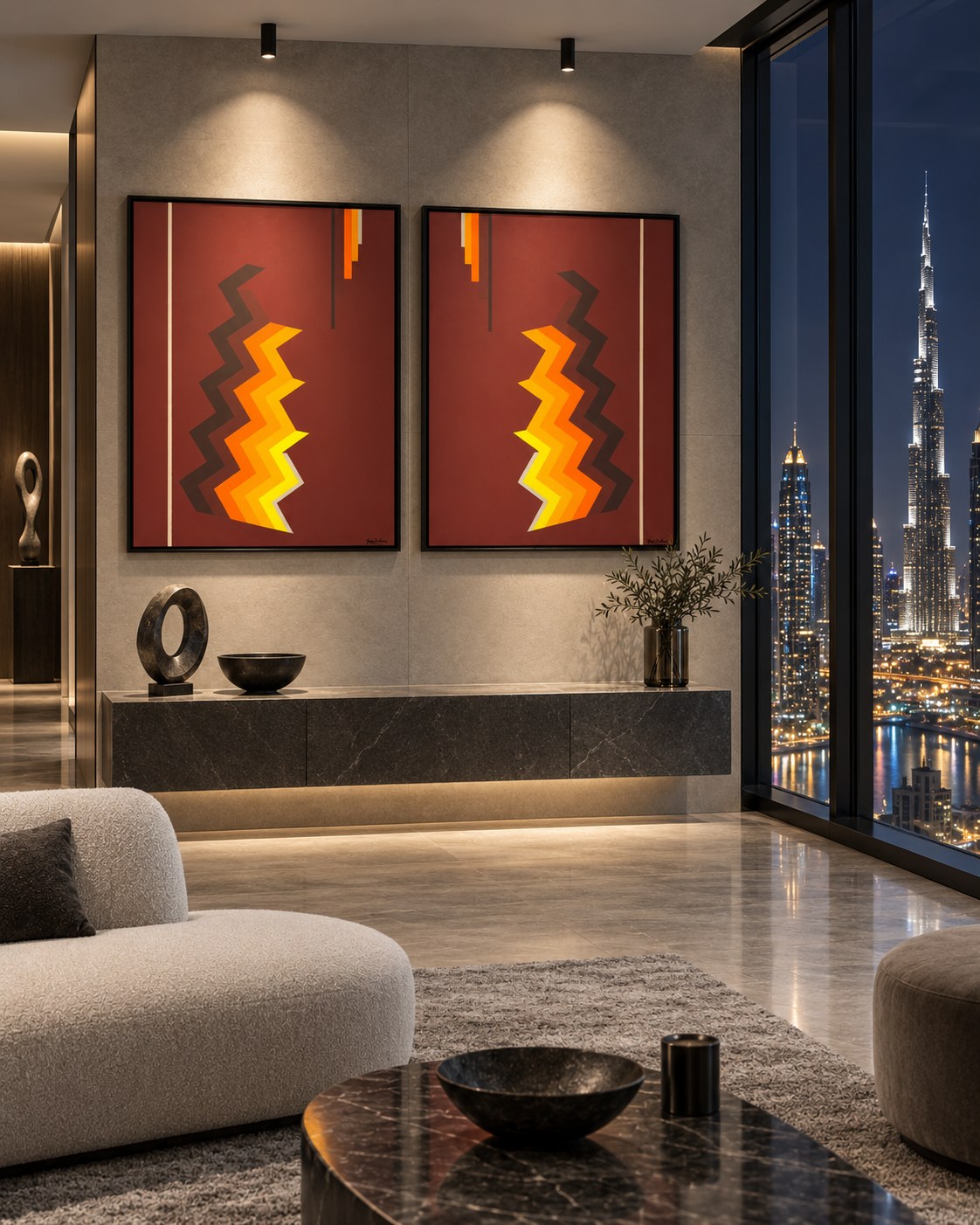 Untitled 09 by Younes Belamine, shown in an interior